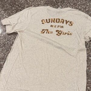 Heather Beige Saturday Morning Pancakes T-Shirt Sundays are for the Girls Medium